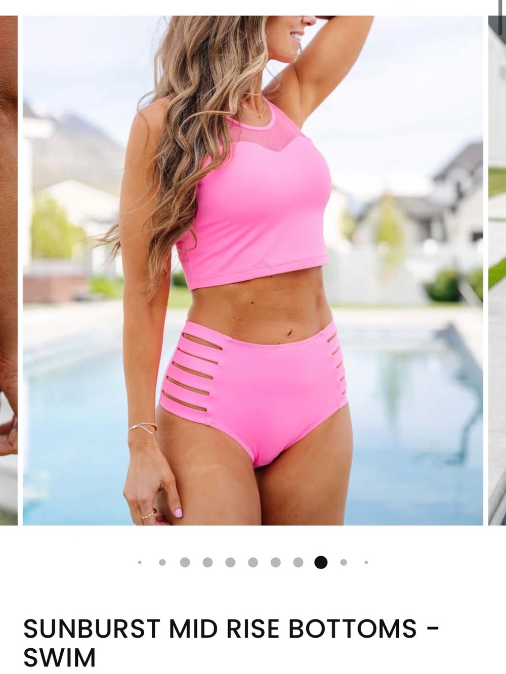 KIAVA Black Cutout High-Waist Bottoms